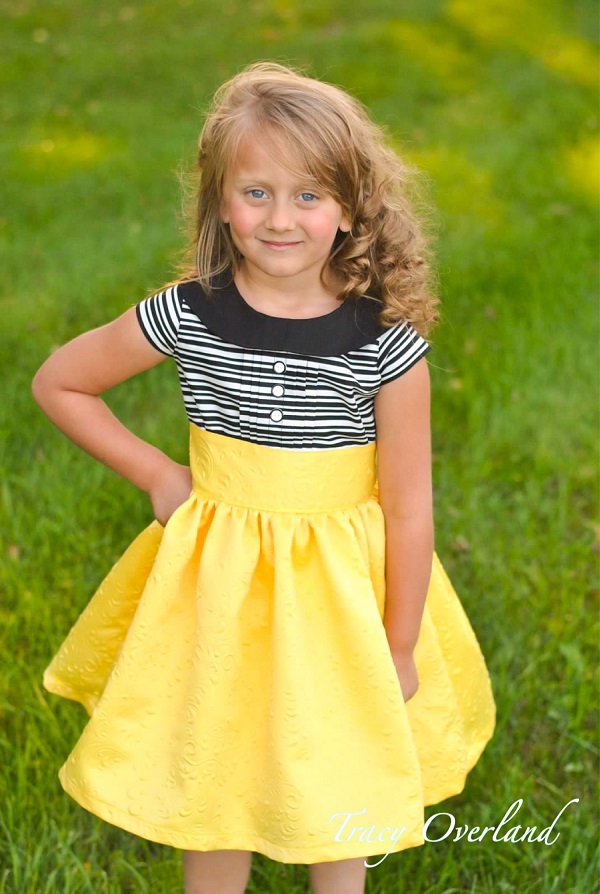 Ruthie's Retro Pleated Party Dress Sizes 6/12m to 15/16 Kids PDF Pattern