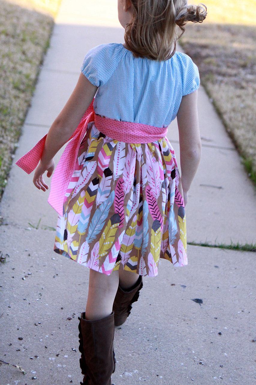 Belinda's Button-Down Peasant Dress Sizes 6/12m to 8 Kids and Dolls PDF Pattern