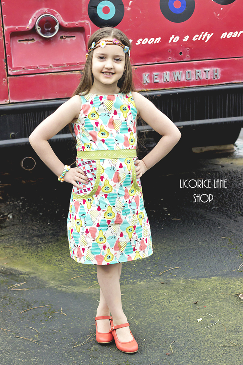 Jackie's Oh So Retro Pocket Dress Sizes 2T to 15/16 Kids and Doll PDF Pattern