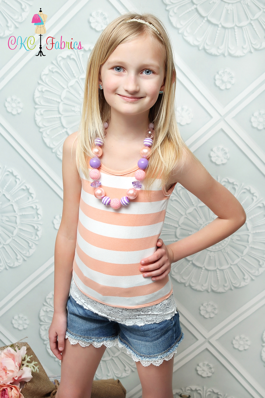 Leslie’s Lace-Option Layering Tank Sizes 6/12m to 15/16 Kids and Dolls PDF Pattern