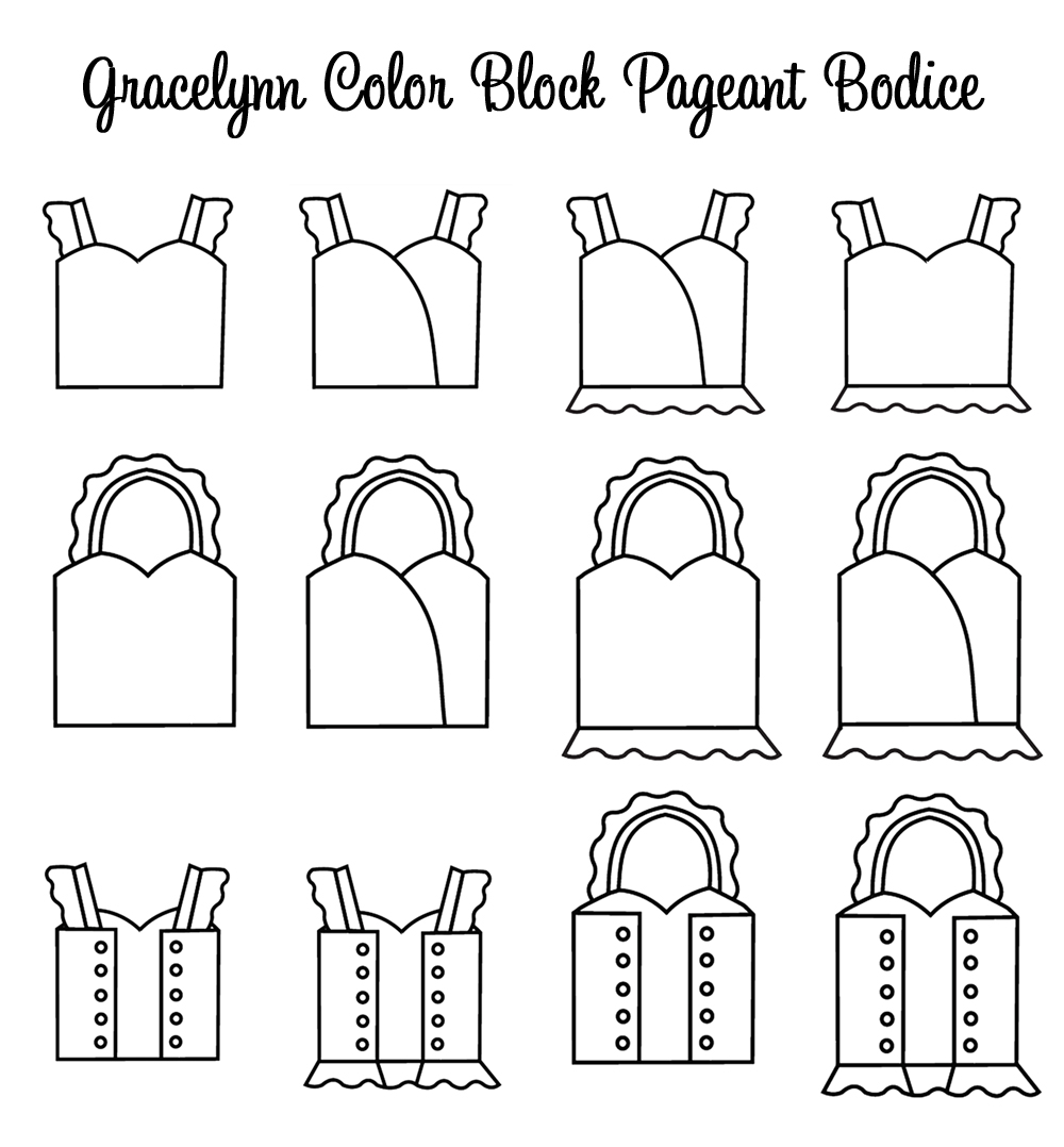 Gracelynn's Colorblock Pageant Bodice PDF Pattern