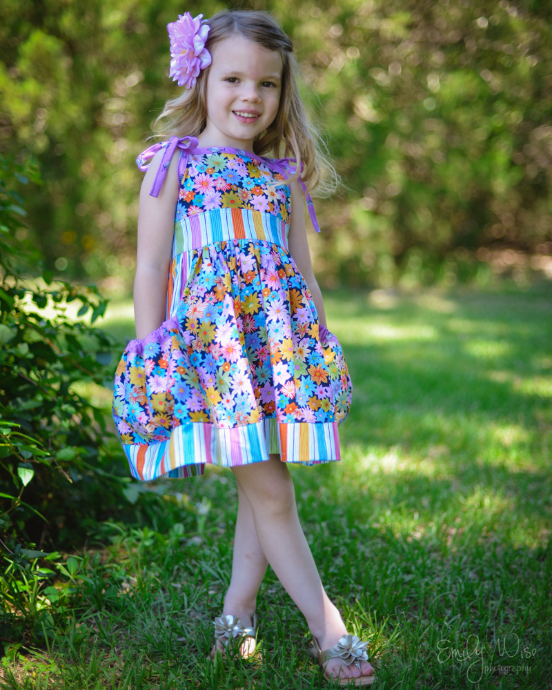 Polly’s Pretty Pocket Dress Sizes NB to 14 Kids and Dolls PDF Pattern