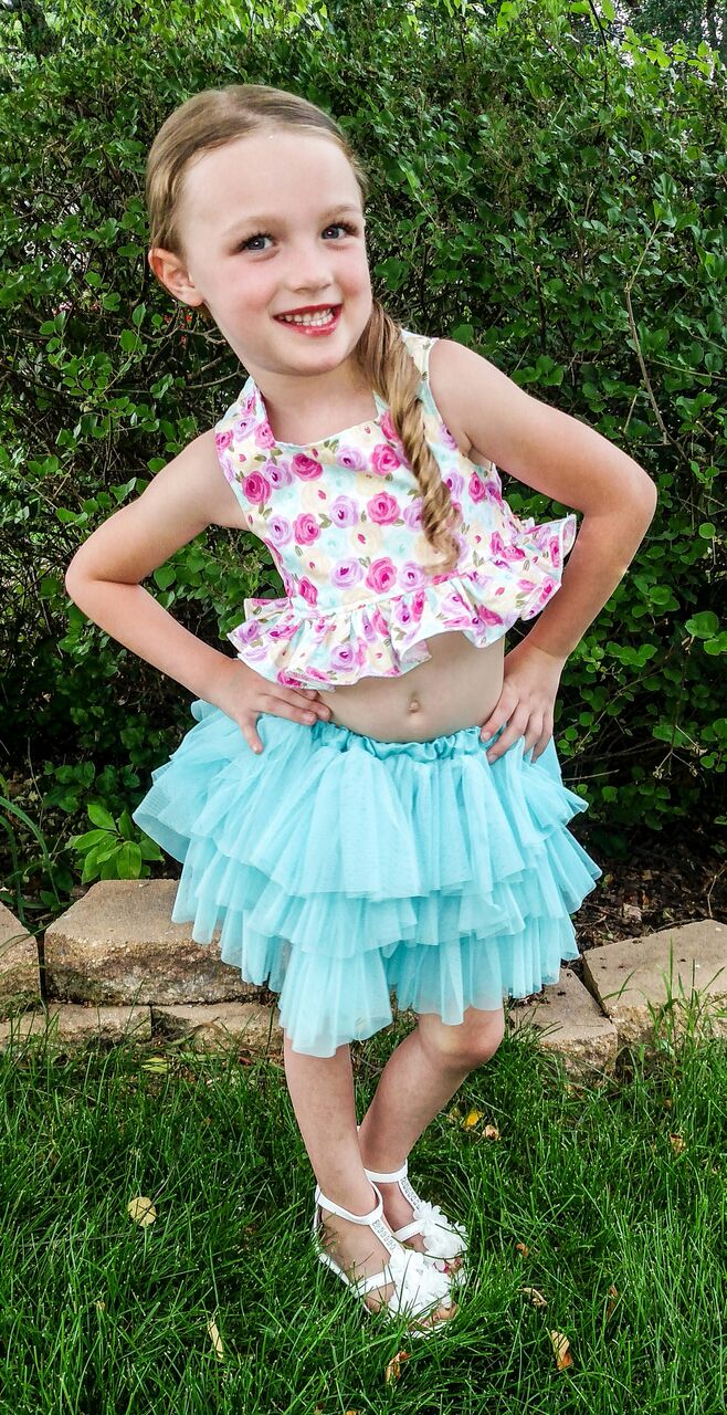 Milyanna’s Ruffled Chiffon Skirt Sizes 2T to 14 Kids PDF Pattern