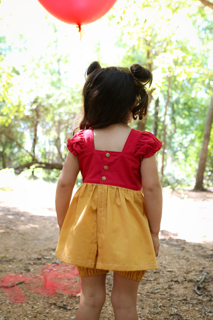 Isadora’s Open Back Dress-up Top and Dress Sizes NB to 14 Kids and Dolls PDF Pattern