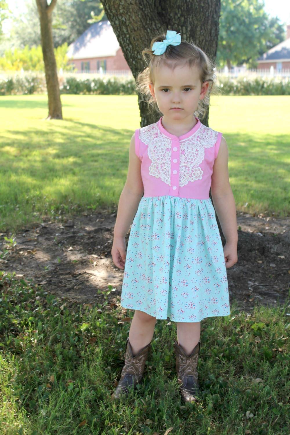Mallory S Button Up Top And Dress Sizes 2t To 14 Kids Pdf Pattern