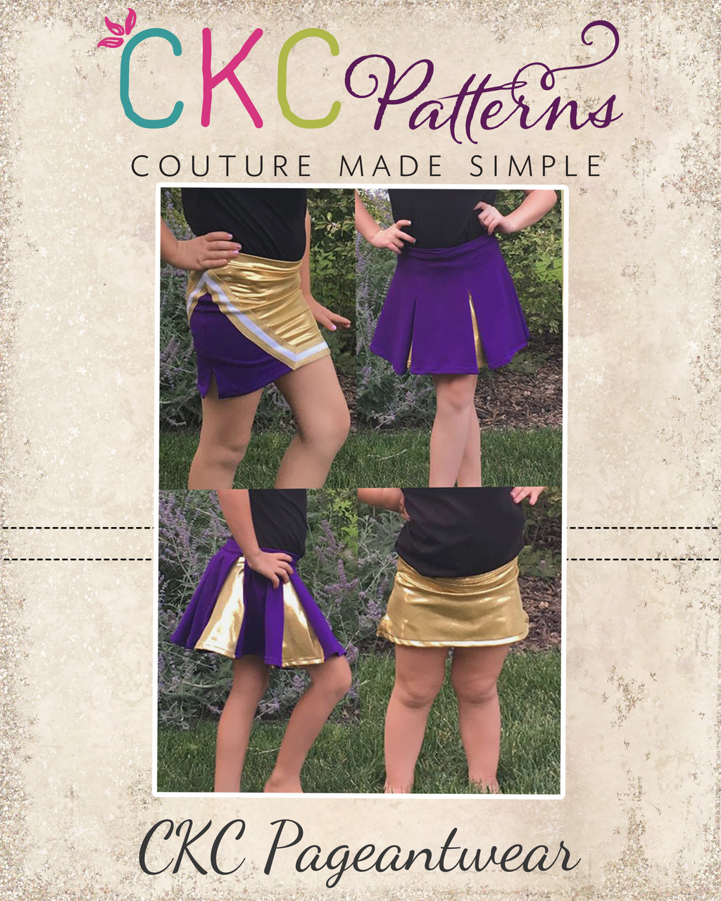 Spirit’s Parade and Cheer Skirts Sizes 2T to 14 Kids PDF Pattern