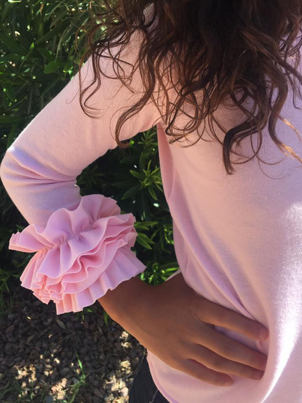 Rainey's Knit Ruffle Sleeve Top Sizes NB to 14 Kids and Dolls PDF Pattern