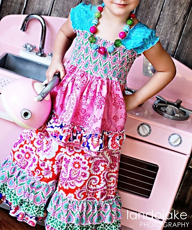 Lily's Lovely Apron Romper Sizes 6/12m to 8 Kids and Dolls PDF Pattern