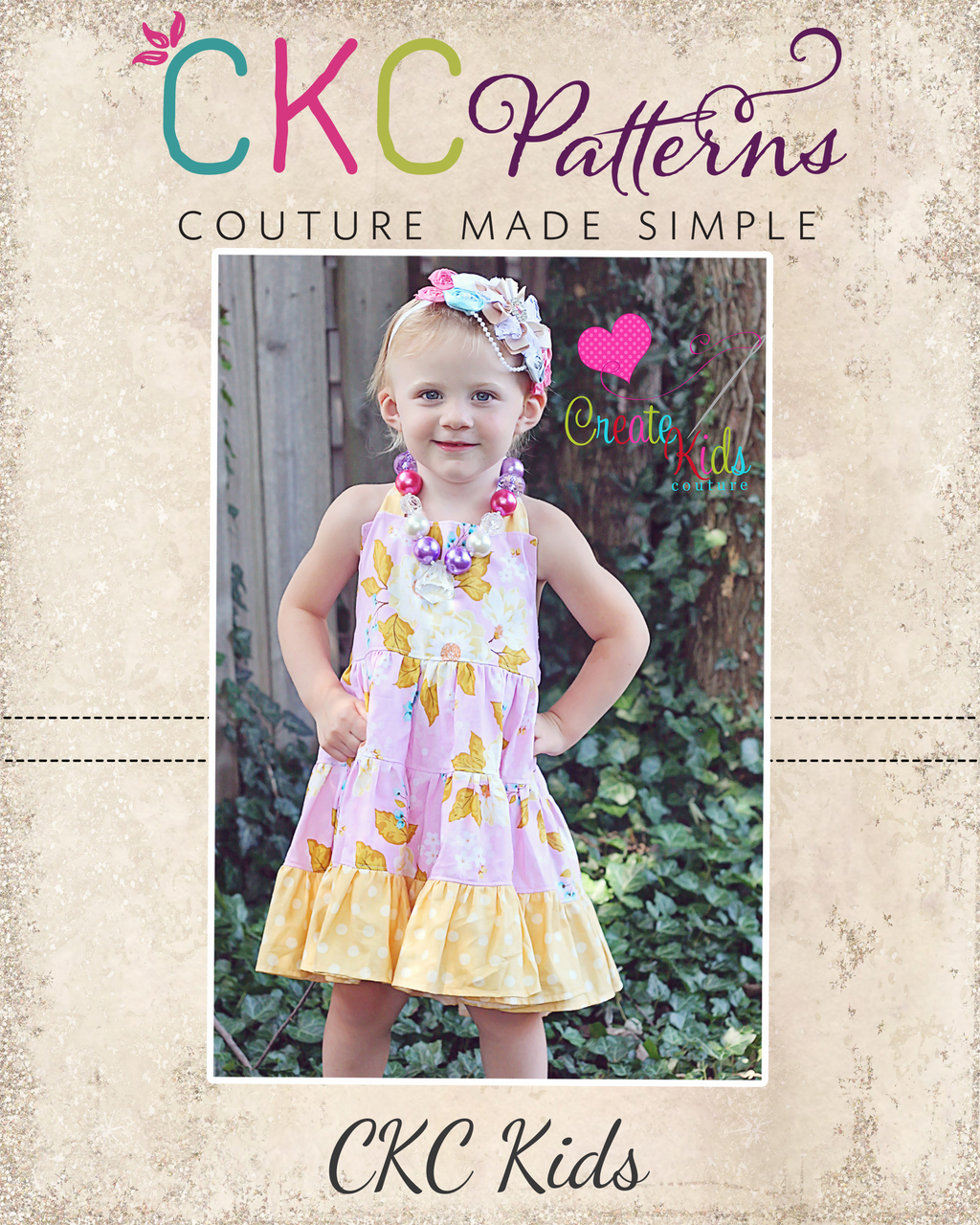 Lola's Tiered Twirly Dress Sizes NB to 8 Kids PDF Pattern