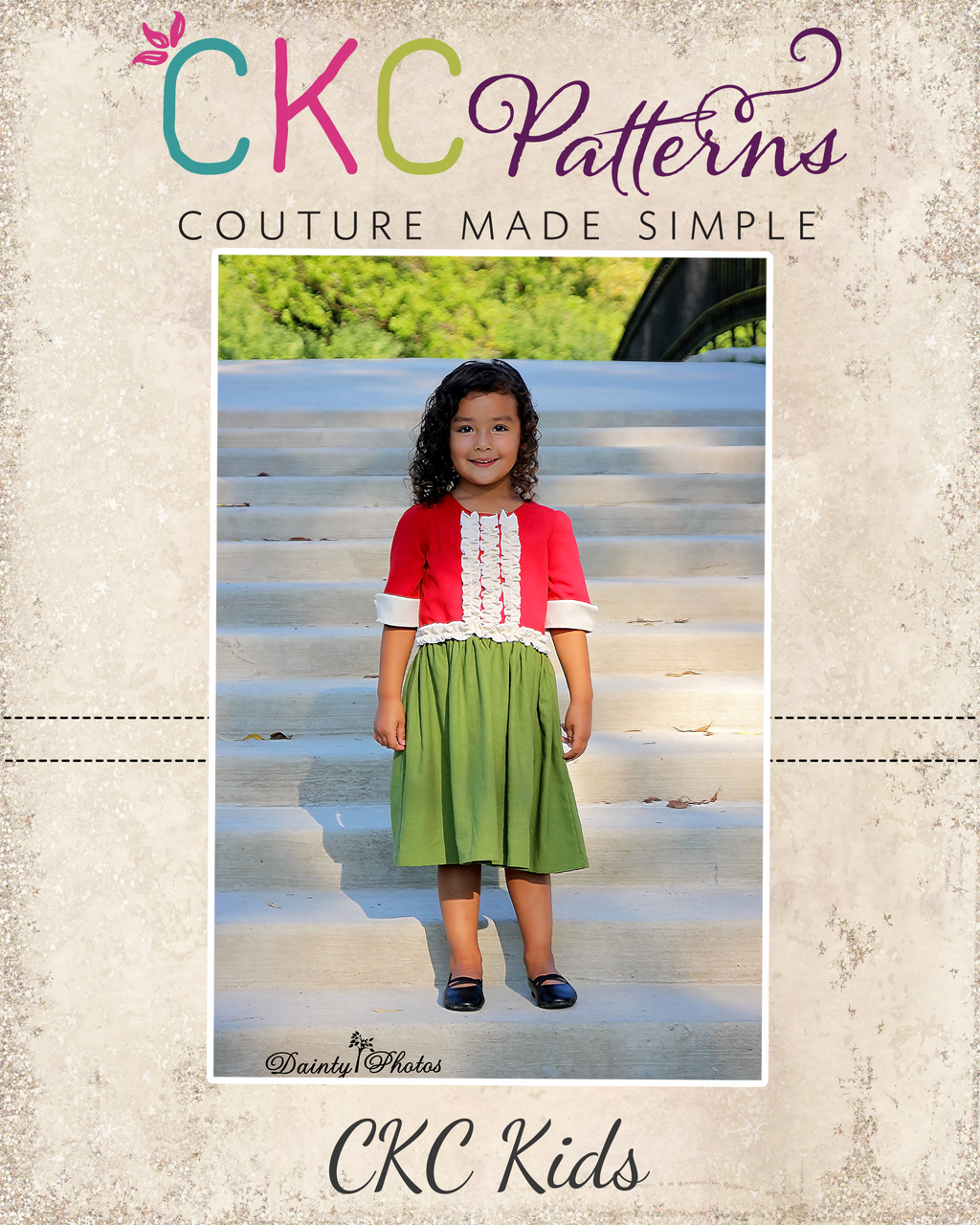 Diamond's Dazzling Dress Sizes 2T to 14 Kids PDF Pattern