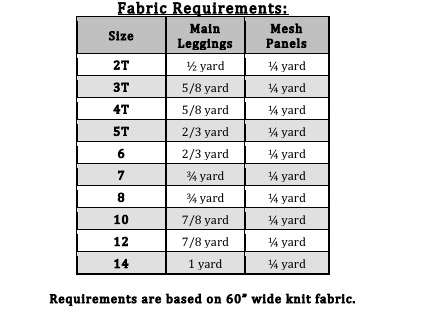 Barbie's Barre Leggings Sizes 2T to 14 Kids PDF Pattern