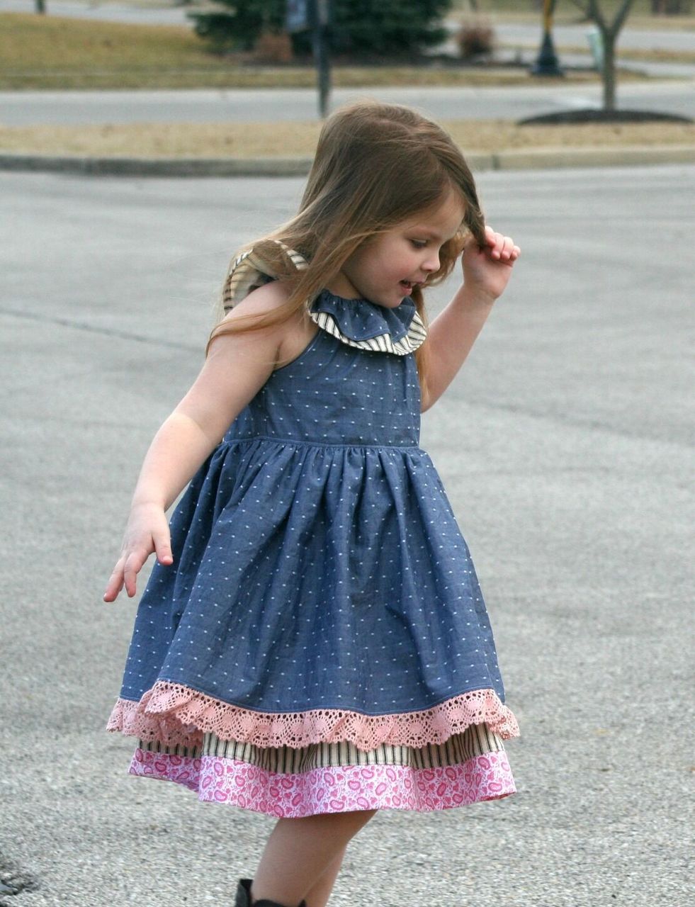 Rosabella's Ruffle Neck Dress Sizes NB 