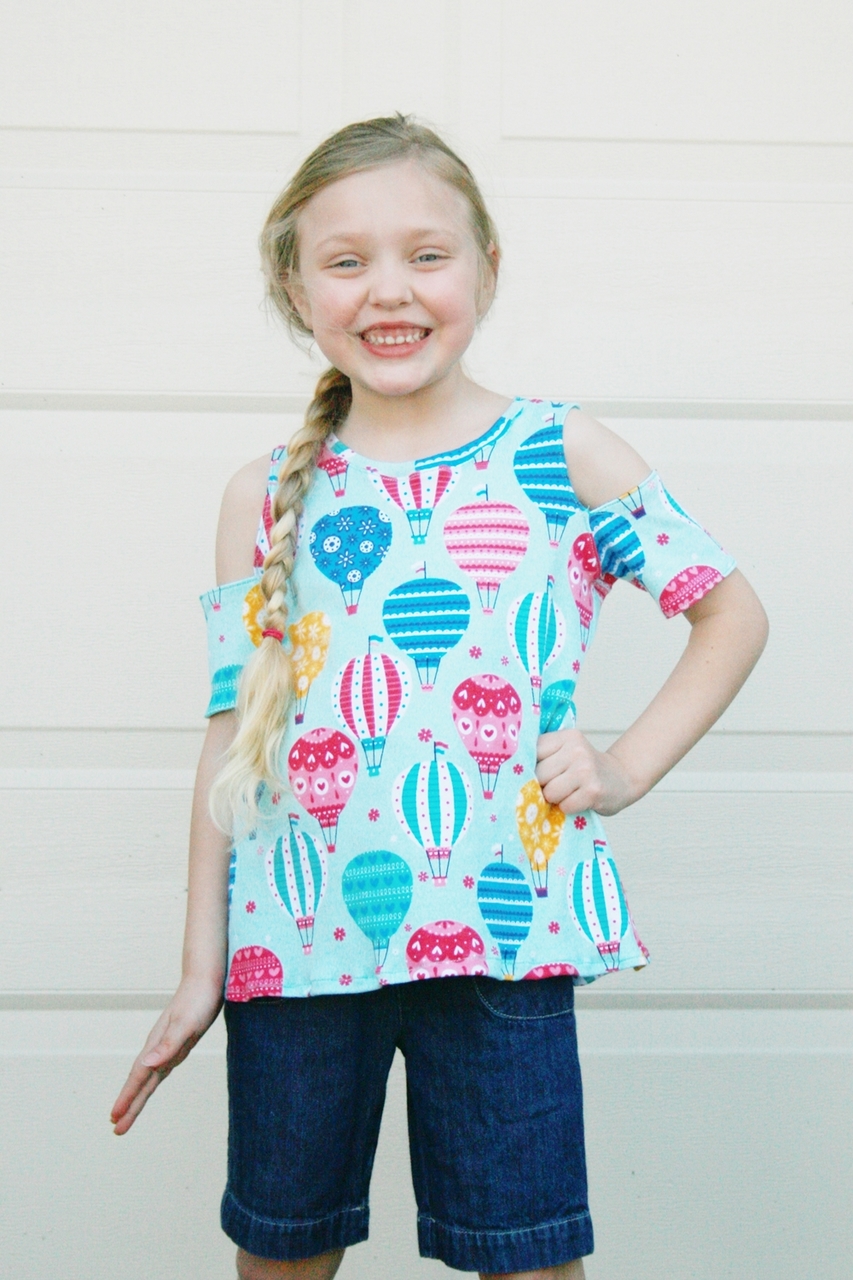 Monica's Knit Cold Shoulder Top and Dress Sizes 2T to 14 Kids PDF Pattern