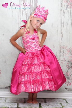 Penelope's Princess Ruffle Dress Sizes 6/12m to 8 Kids and Dolls PDF Pattern