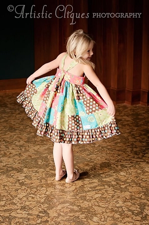 Penny's Patchwork Twirly Dress Sizes 6/12m to 8 Kids PDF Pattern