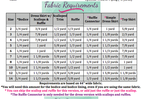 Marycrafts Women's Clothing Size Chart