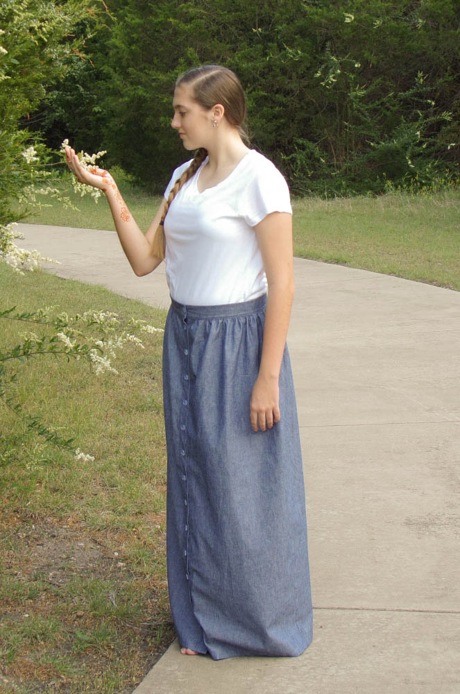 Bentlee's Button-Up Skirt Sizes XXS to 4X Adults PDF Pattern