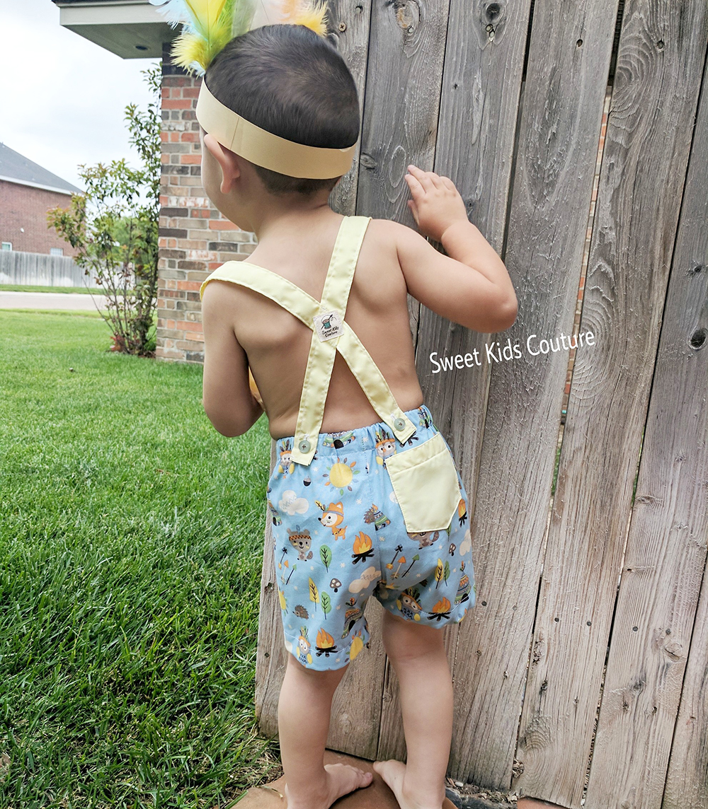 baby suspender shorts