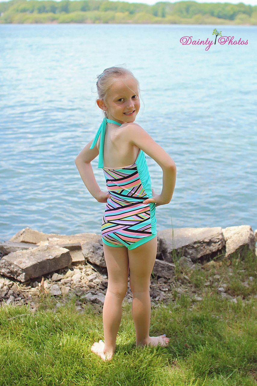 Delilah's Cotton Sunsuit/Bathing Suit Sizes 6/12m to 8 Girls PDF