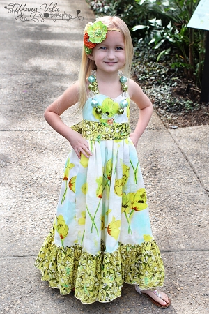 Peony's Sweetheart Maxi Dress Sizes 6/12m to 15/16 Kids and Dolls PDF Pattern