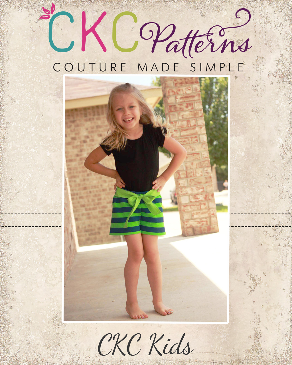 Utopia's Knit Bow Front Shorts and Capris Sizes 2T to 14 Kids PDF Pattern