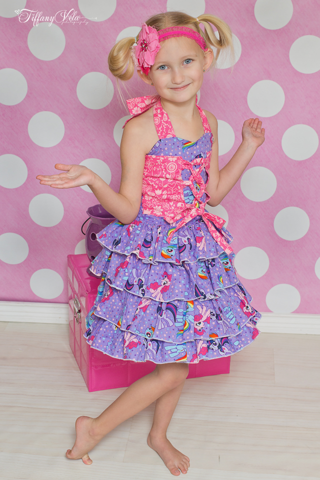 Primrose's Ruffled Corset Princess Dress Sizes NB to 15/16 Kids and Dolls PDF Pattern