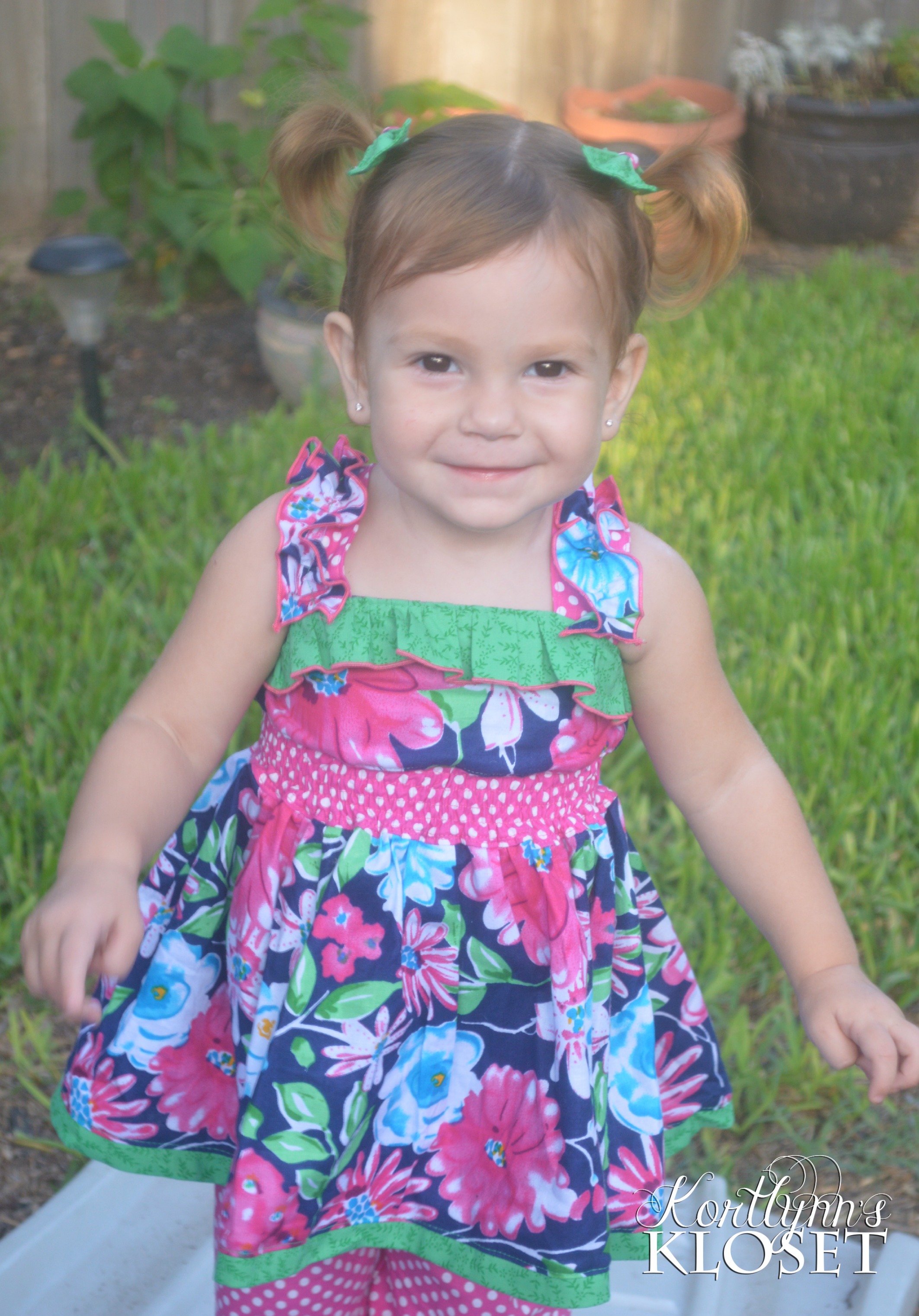 Sabrina's Ruffled Top and Dress Sizes NB to 8 Kids and Dolls PDF Pattern