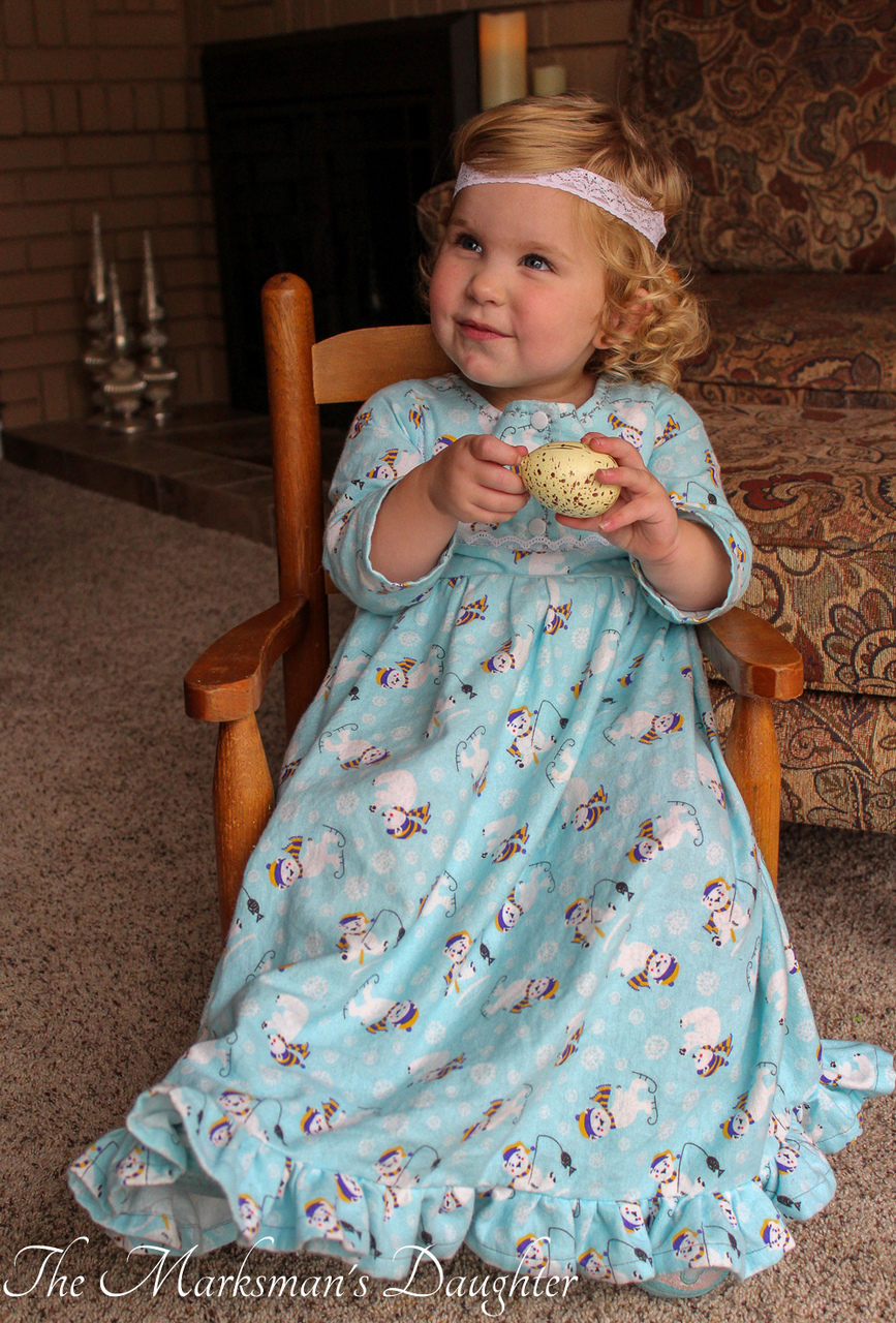 Estella’s Flannel Nightgown Sizes 2T to 14 Kids PDF Pattern