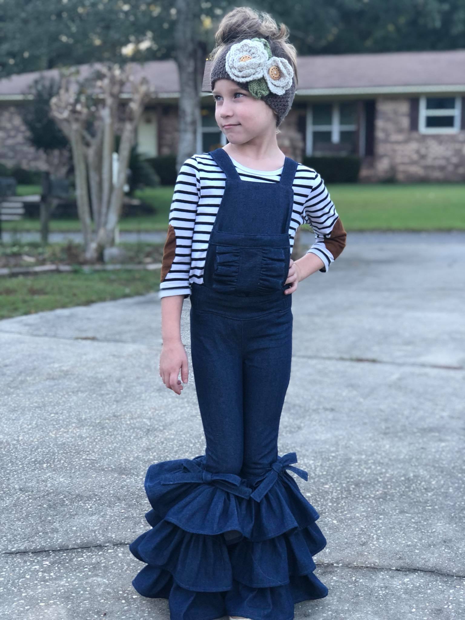 Ruffled overalls Outlet