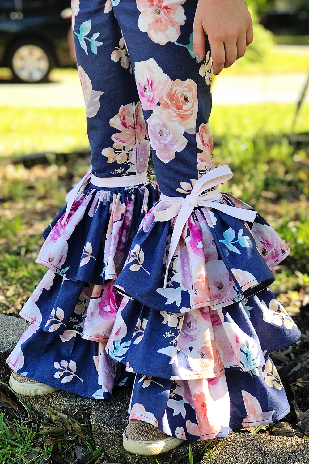 ruffle overall skirt