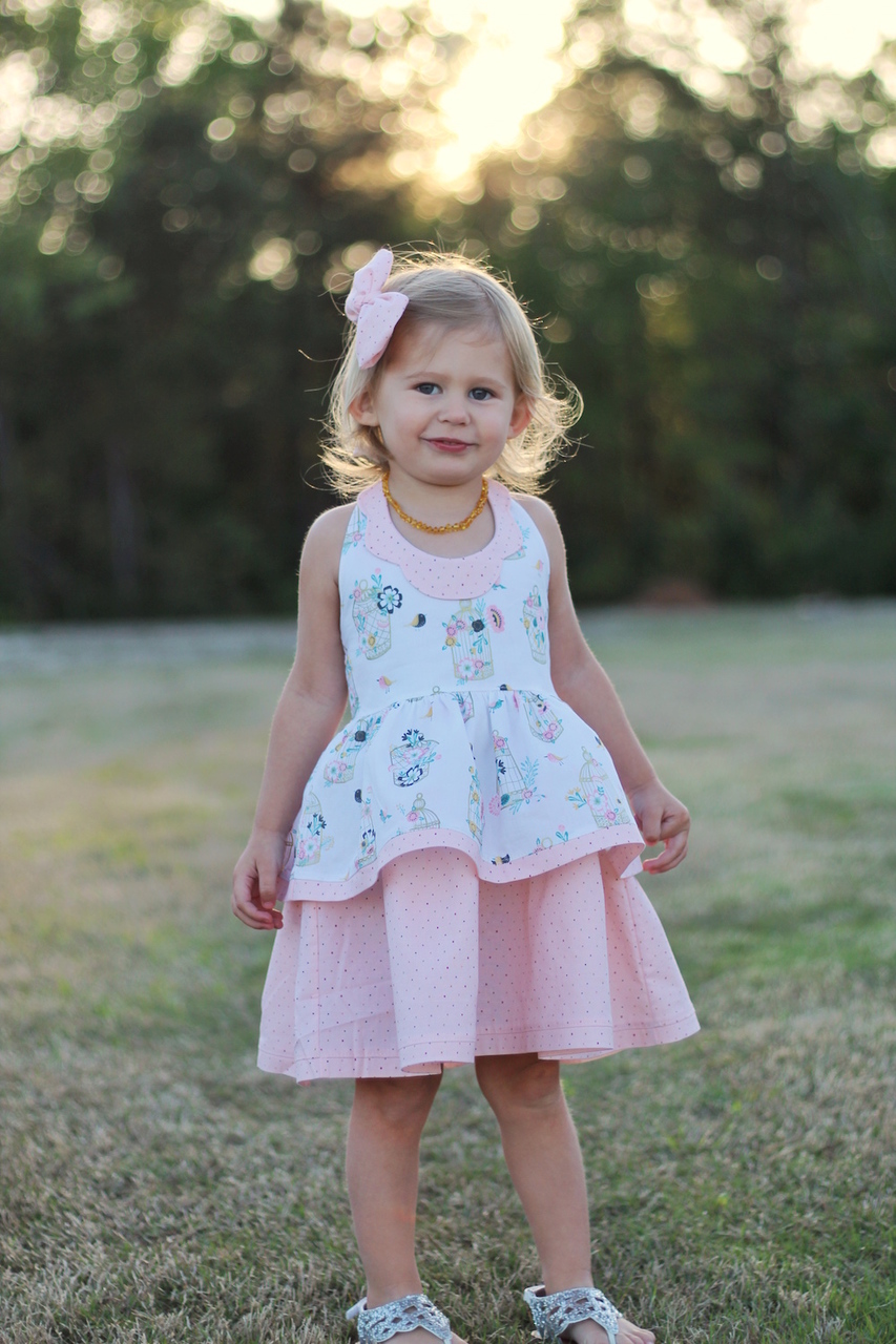 Daisy’s Petal Collar Dress, Top & Romper Sizes NB to 14 Kids and Doll ...