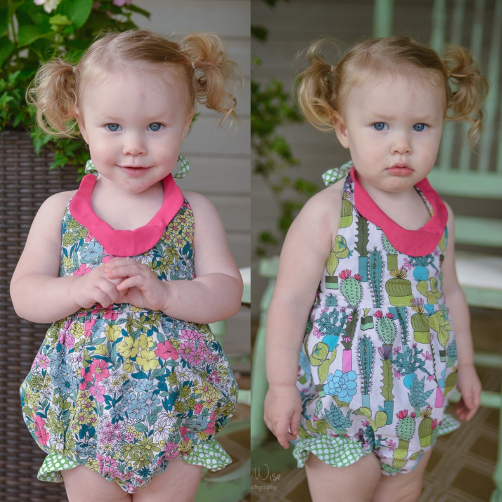 Daisy’s Petal Collar Dress, Top & Romper Sizes NB to 14 Kids and Doll PDF Pattern