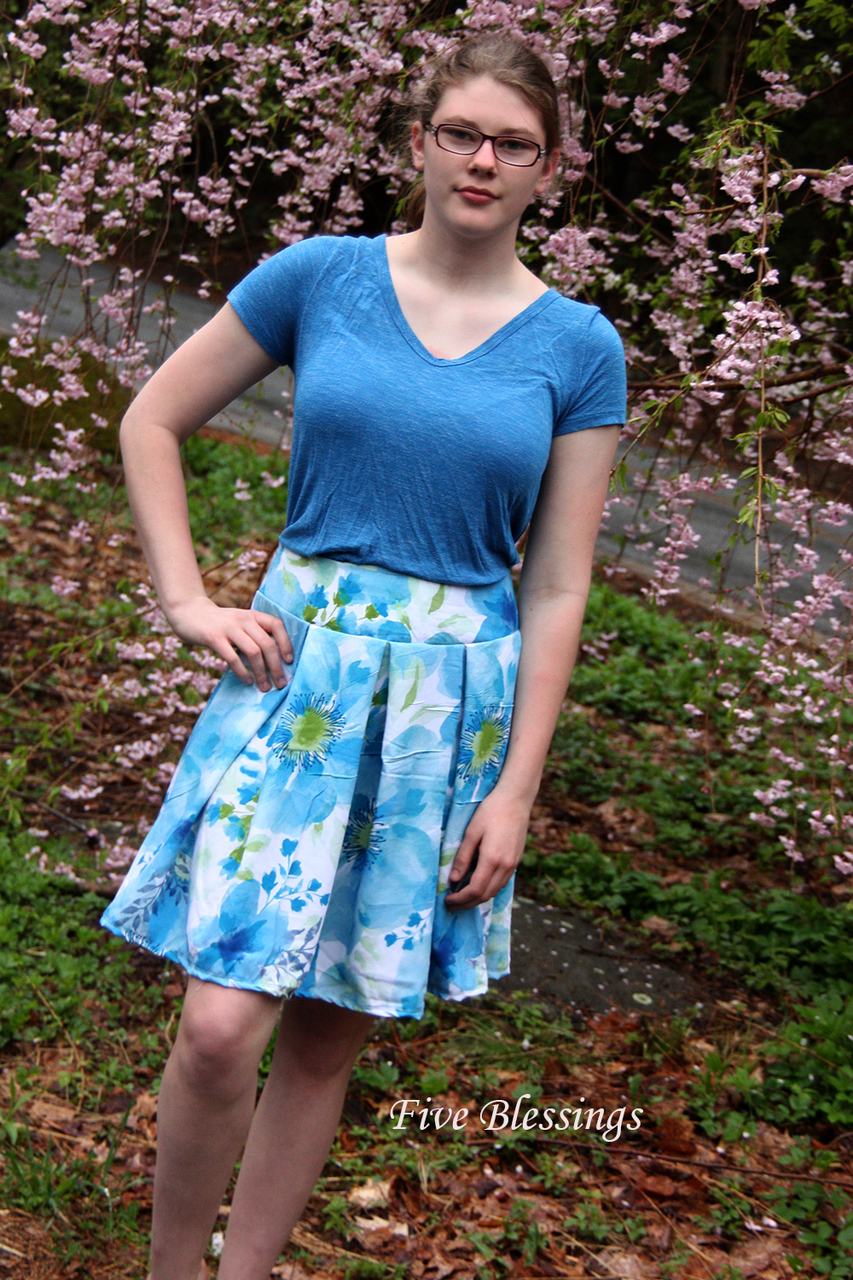 Pauline's Pleated Skirt Sizes 2T to 14 Girls PDF Pattern