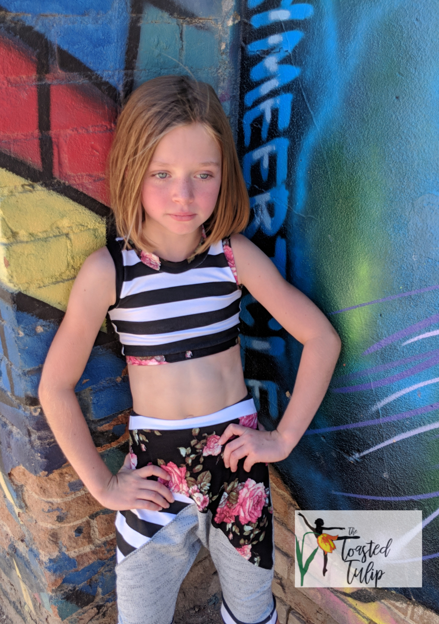 Yarley’s Crop Top Sizes 2T to 14 Kids PDF Pattern