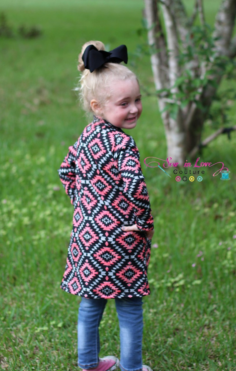 Calliope's Comfy Cardi Sizes 2T to 14 Kids PDF Pattern