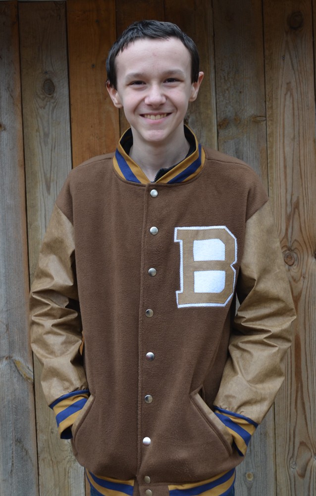 Brock's Letterman Jacket sizes XXS to 