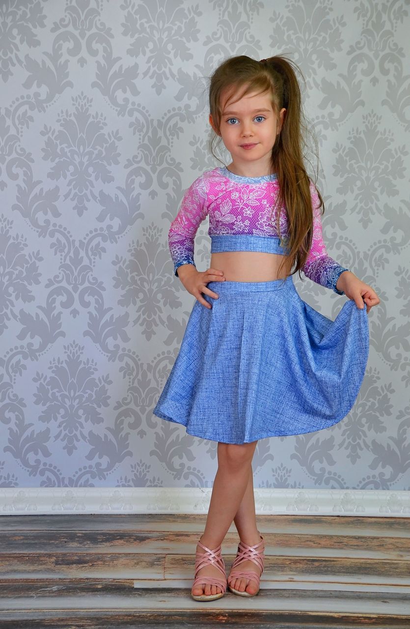 Duchess's Knit Circle Skirt Sizes 2T to 14 Kids PDF Pattern