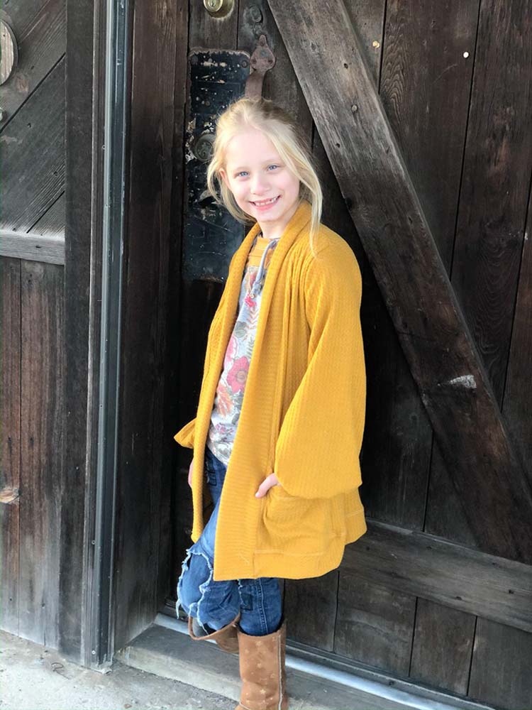 lantern sleeve cardigan