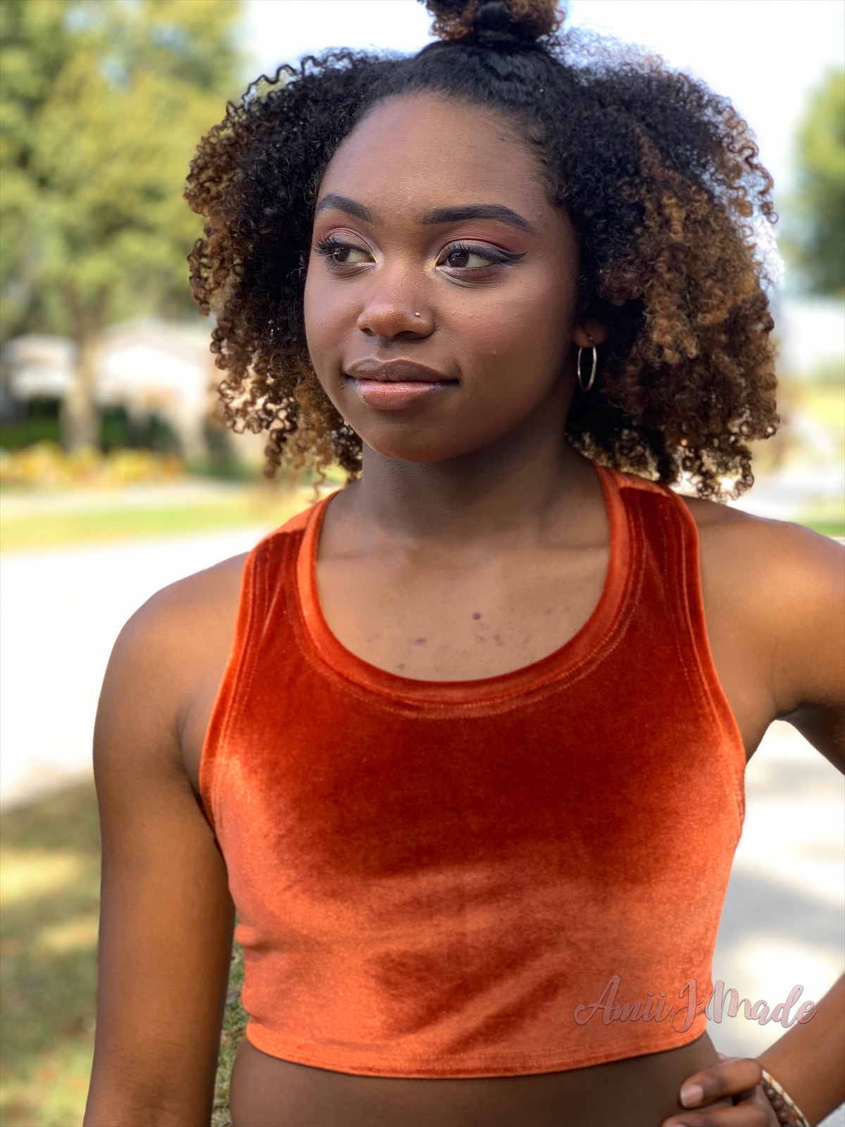 red activewear top