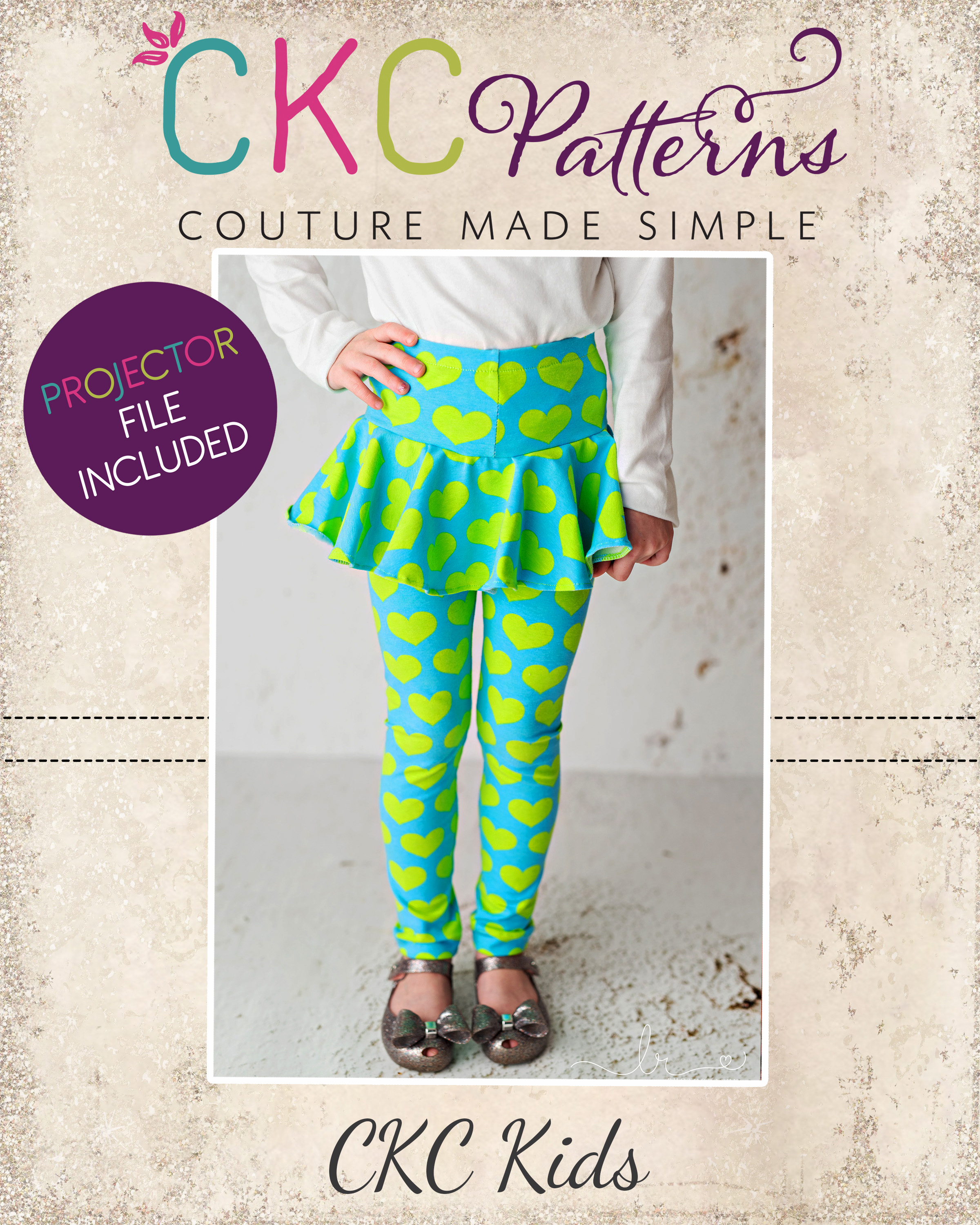 Rita’s Ruffle Skirted Leggings Sizes 2T to 14 Kids PDF Pattern