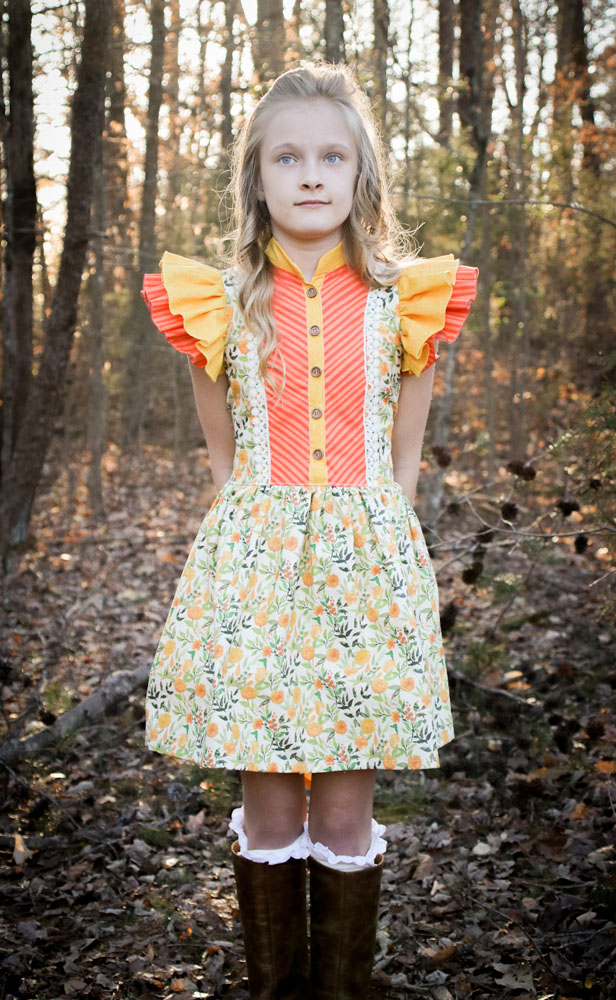 Florence's Tiered Petticoat Dress and Top Sizes 2T to 14 Kids PDF Pattern