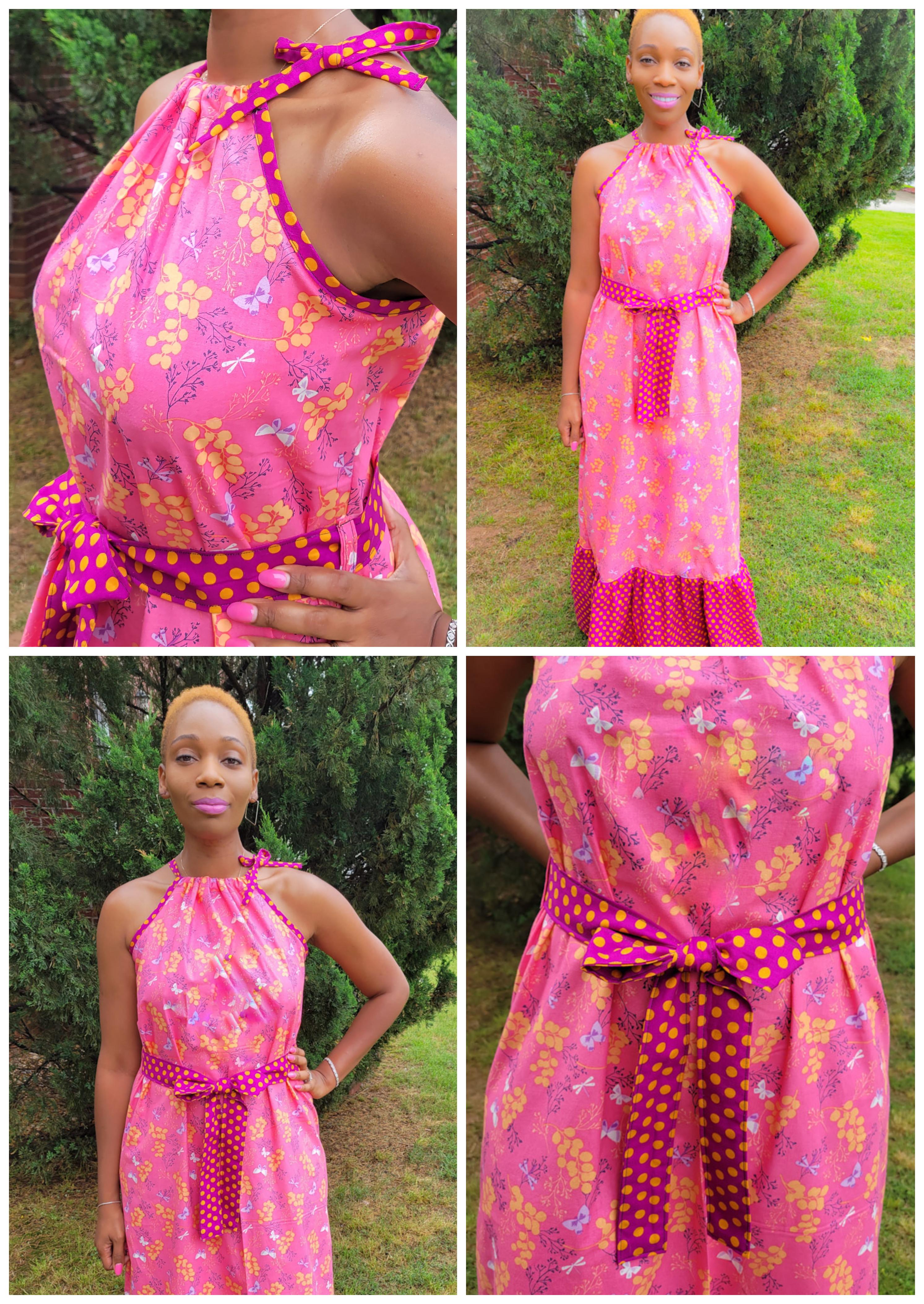 Zambia's Halter Top and Dress Sizes XXS to 3X Adults PDF Pattern