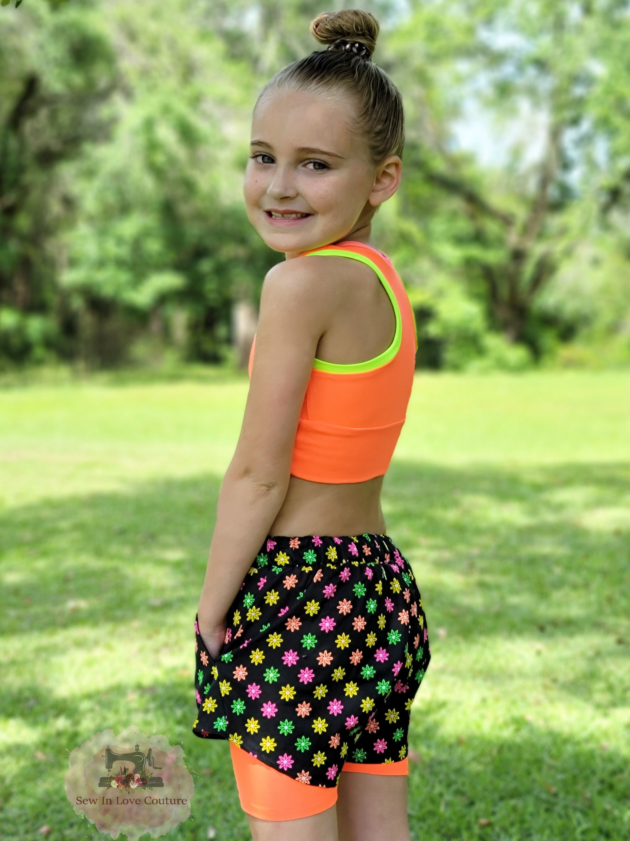 Priya's 2-in-1 Athletic Shorts Sizes 2T to 14 Kids PDF Pattern