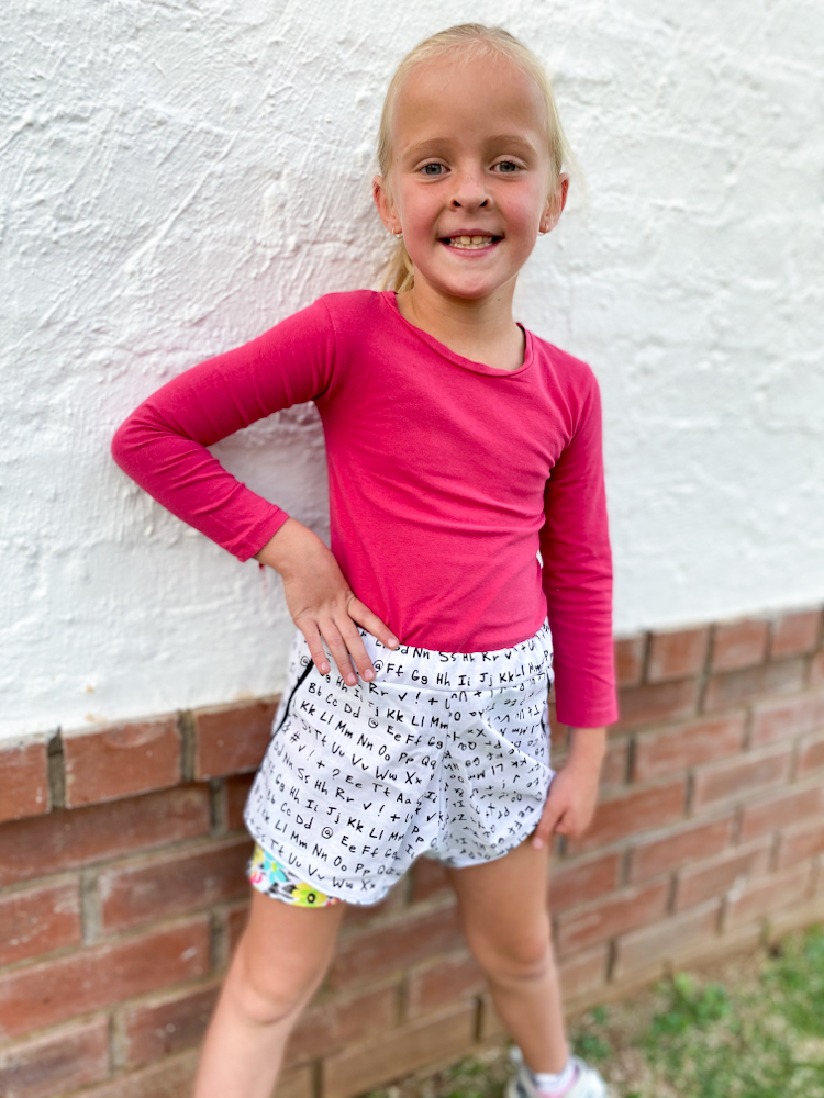 Priya's 2-in-1 Athletic Shorts Sizes 2T to 14 Kids PDF Pattern