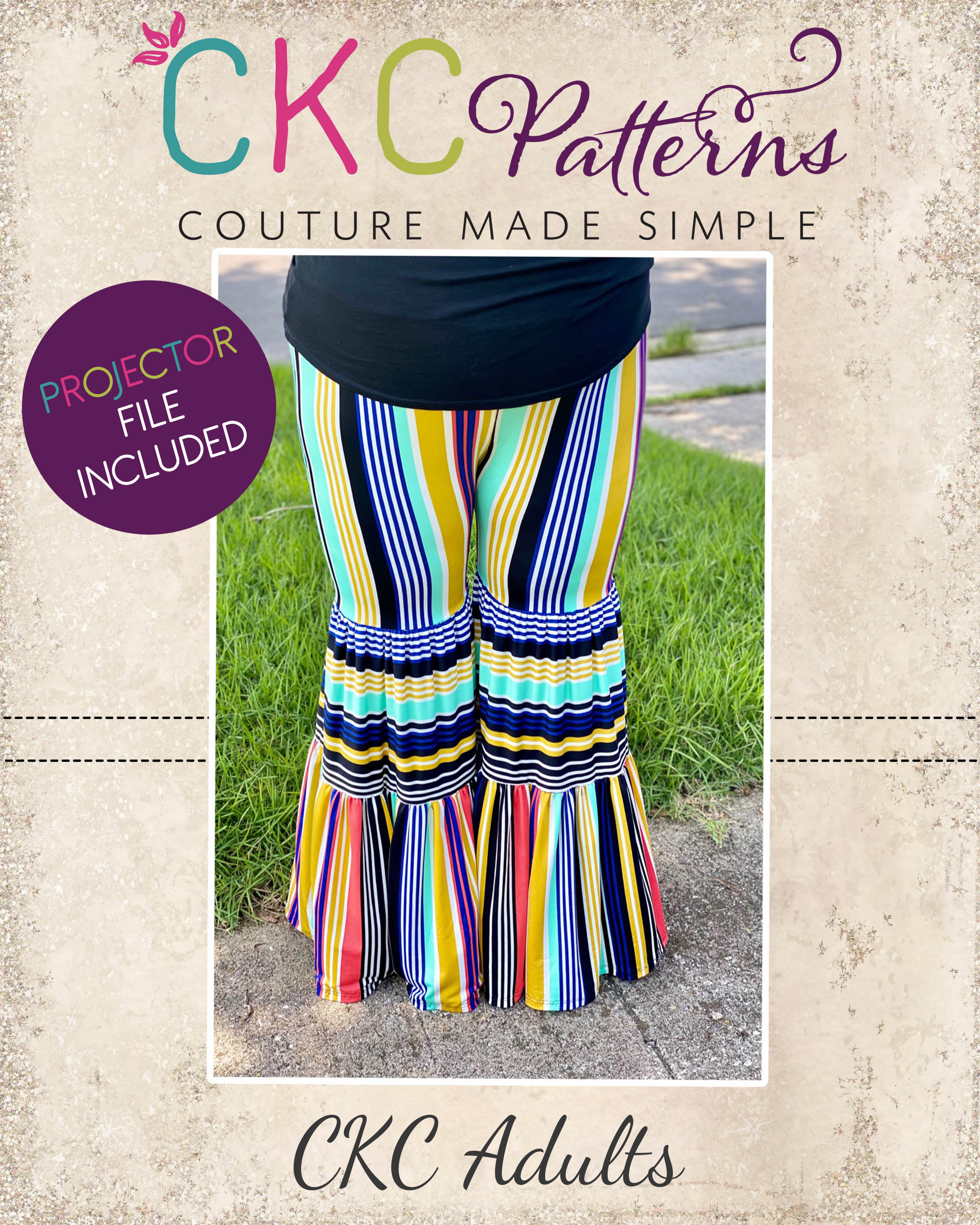 Jazz Pants Pattern Flare Leggings Pdf Sewing Pattern Girls