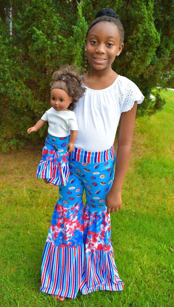 Tulum's Tiered Pants Sizes 2T to 14 Kids and Dolls PDF Pattern