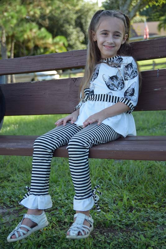 Reya's Ruffled Leggings Sizes 2T to 14 Kids PDF Pattern