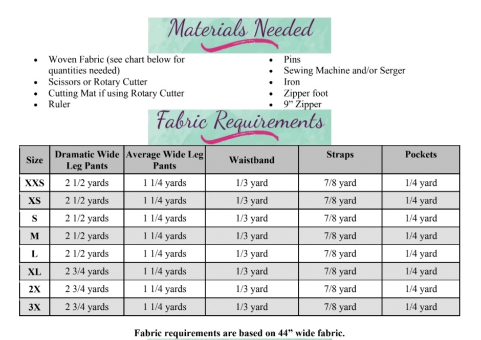 Wakea’s Wide Leg Jumpsuit Sizes XXS to 3X Adults PDF Pattern