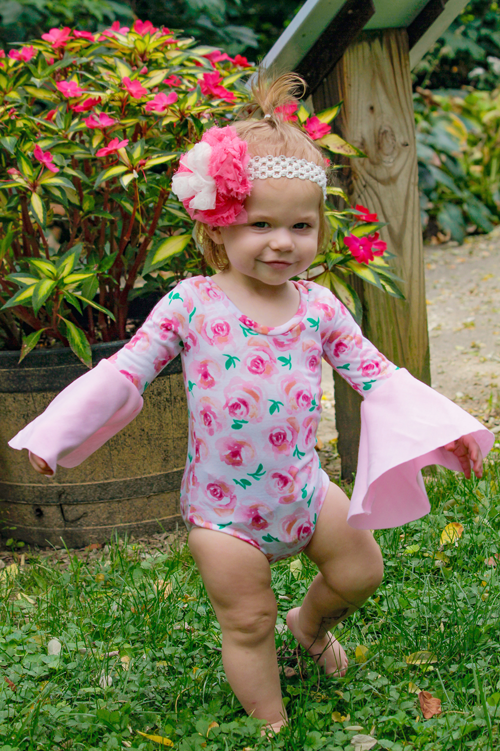 Cicely's Bell Sleeve Bodysuit Sizes NB to 14 Kids PDF Pattern