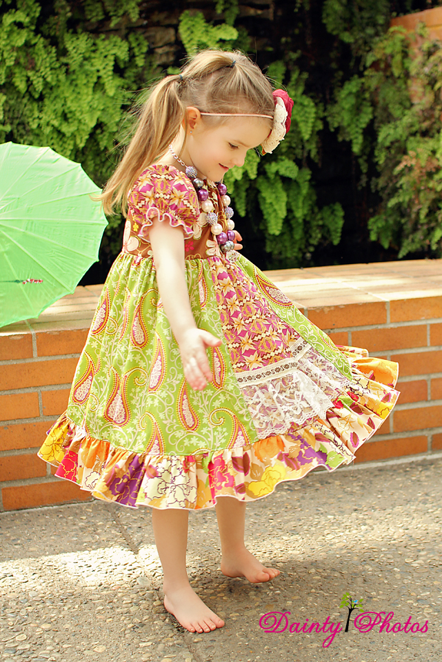 Molly's Faux Apron Peasant Dress Sizes NB to 8 Kids  and Dolls PDF Pattern